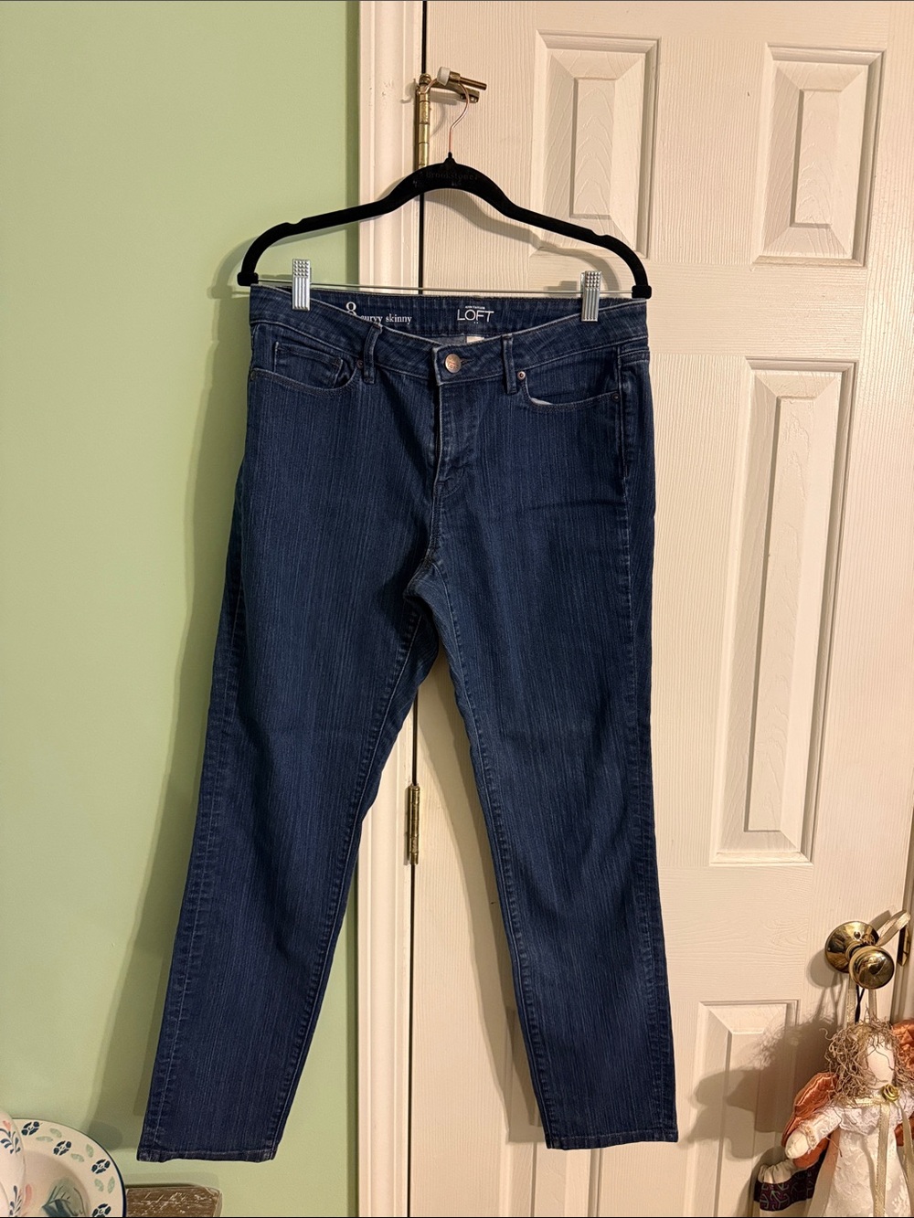 LOFT Dark Navy Straight-Leg Jeans